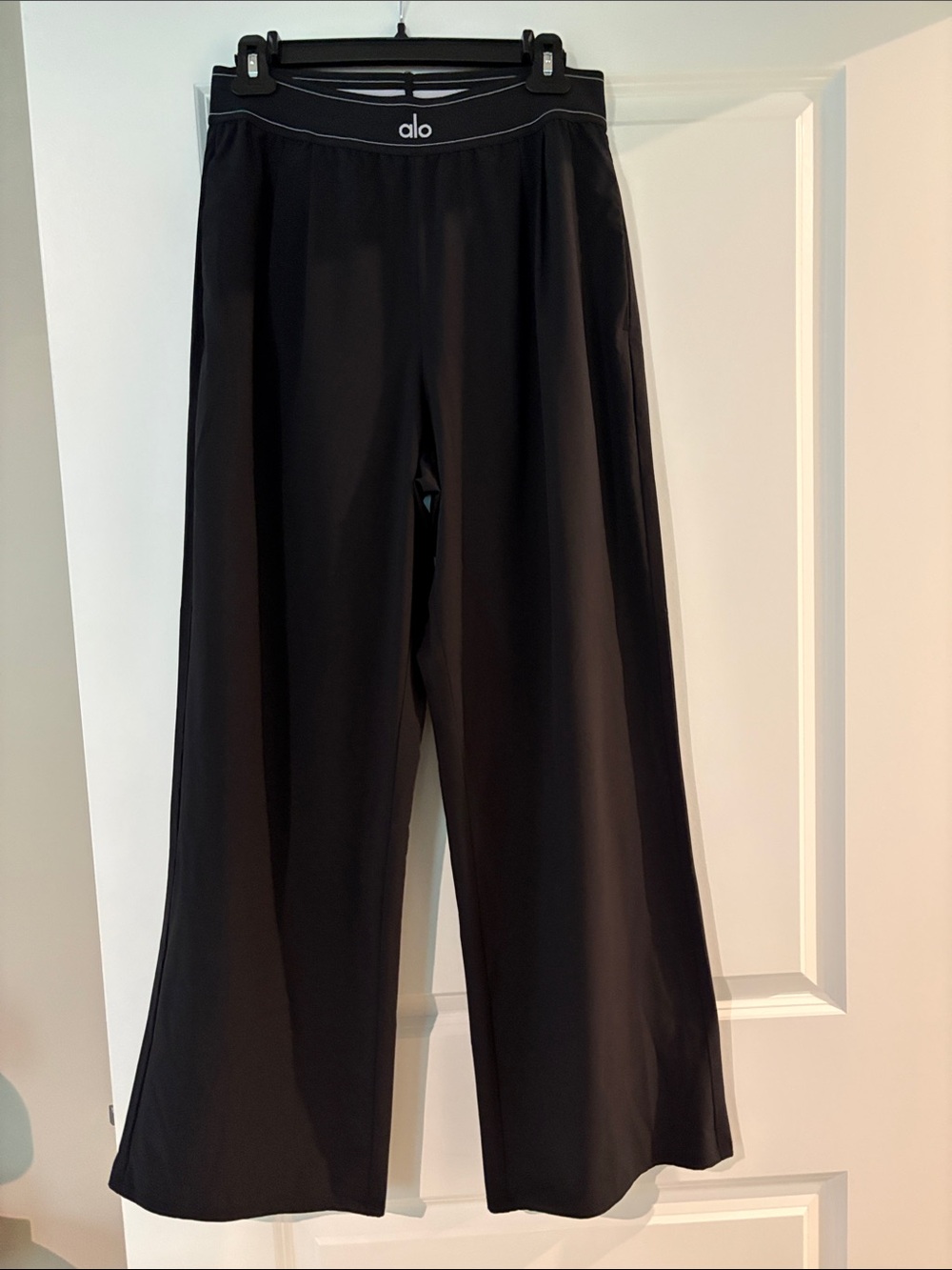 ALO Yoga Black High-Rise Wide Leg Women's Pants